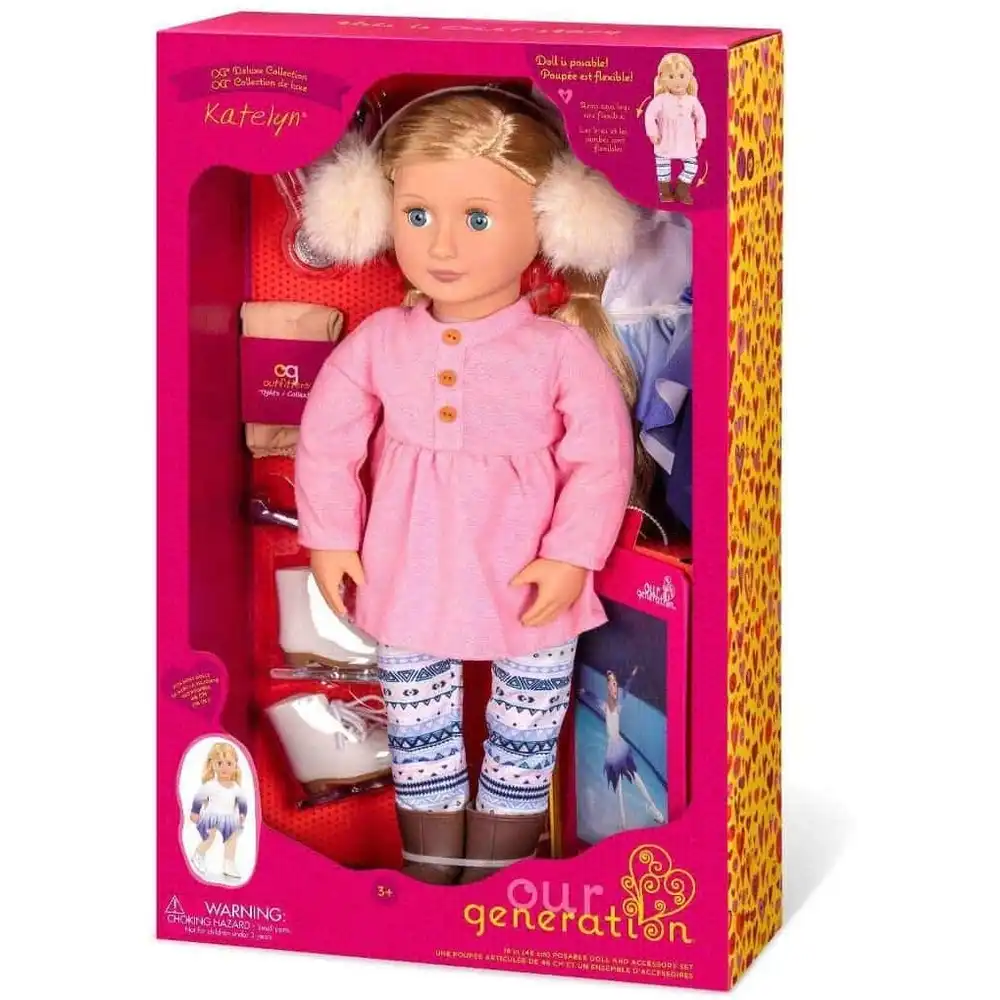 Our Generation - Katelyn Fashion Doll 18 Inch with Ice Skating Outfit - BD31176Z