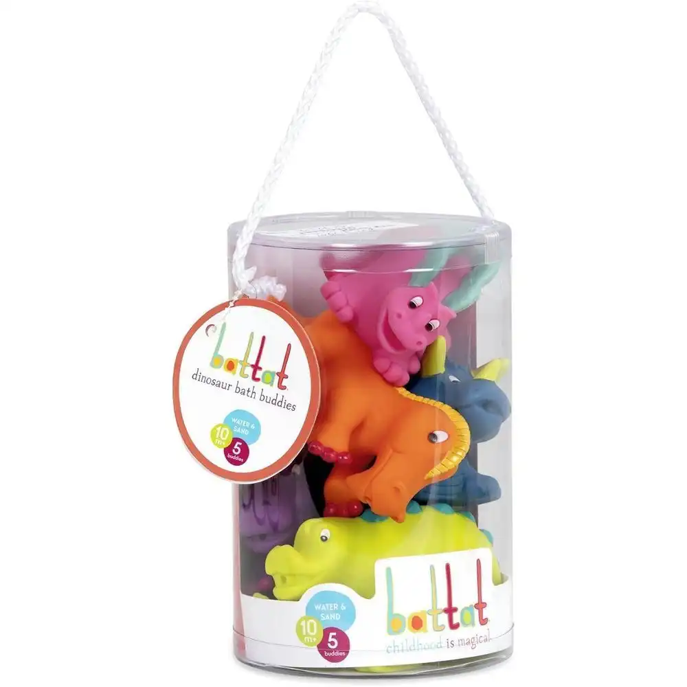 Battat - Dinosaur Bath Buddies 5 Pieces - BT4604Z