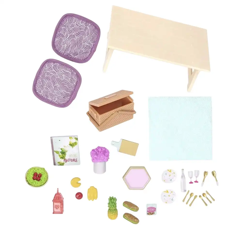 Lori - Gourmet To Go Picnic Table Set For 6-inch Dolls - LO37105Z