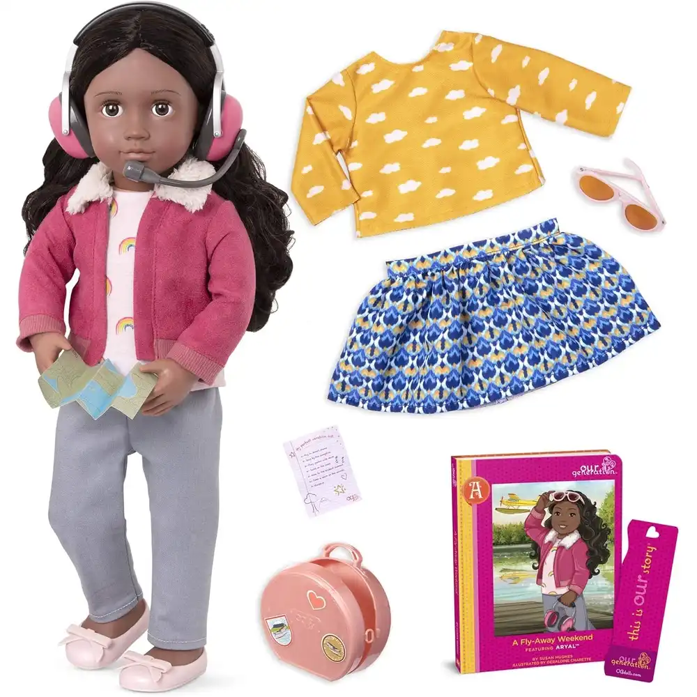 Our Generation - Aryal Doll 18 Inch & A Fly-Away Weekend with 2 Sets - BD31306AZ