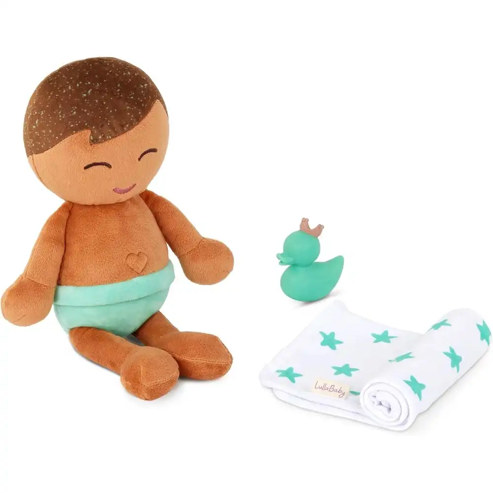 Lulla Baby - Bath Boy Doll 14 Inch with Brown Hair - LBY7266Z