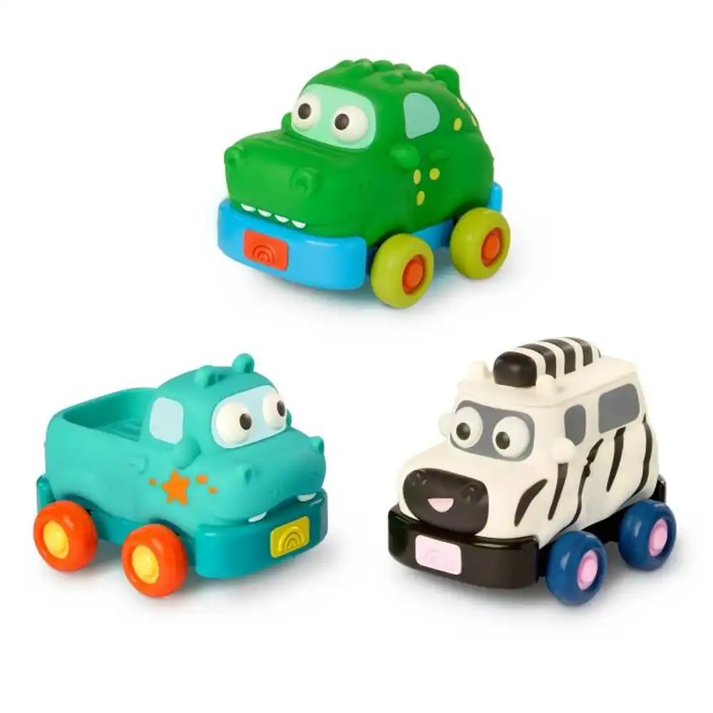Battat - Safari Speedsters 3 Pull-Back Animal Cars - BT1835Z