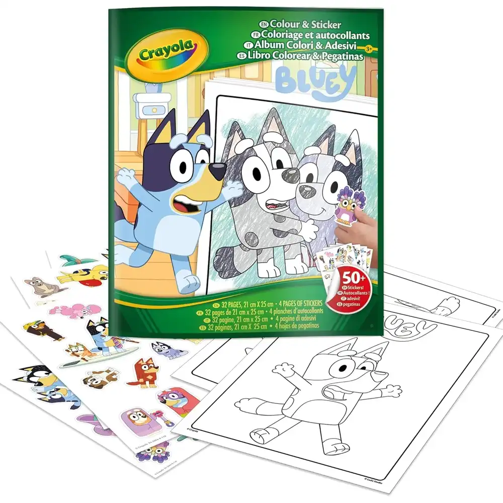 Crayola - Bluey Color & Sticker Activity Book 32 Page - 04-2664G