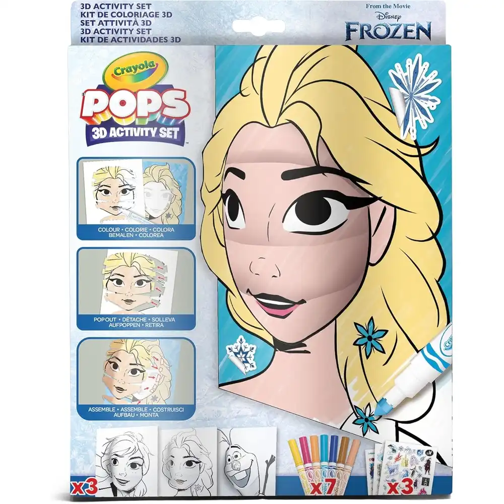 Crayola - Pops 3D Painting Frozen Activity Set 16 Pieces - ‎04-0742