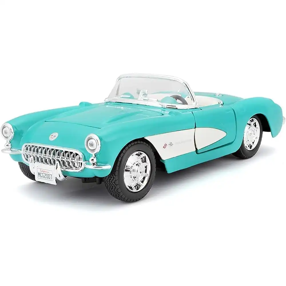 Maisto - 1957 Corvette 1/24 Diecast Model - Turquoise - 31275