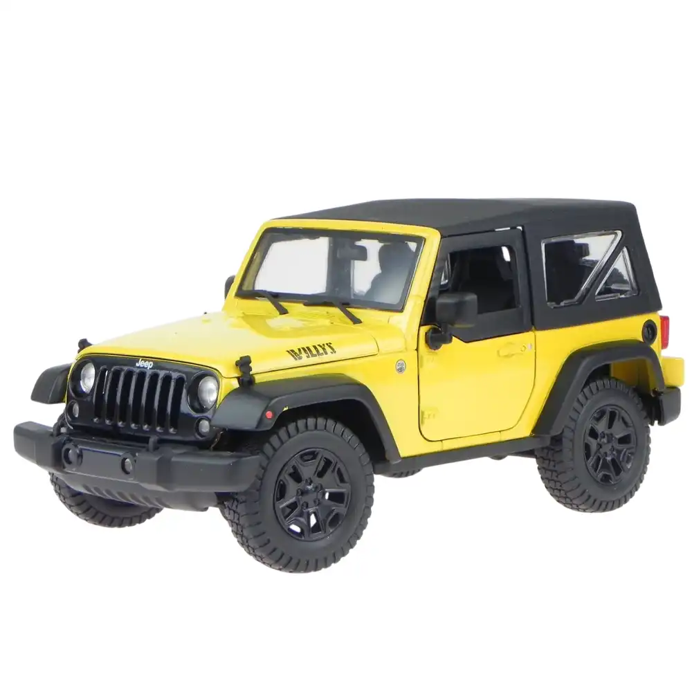 Maisto - 2014 Jeep Wrangler 1/18 Diecast Model - Yellow - 31676