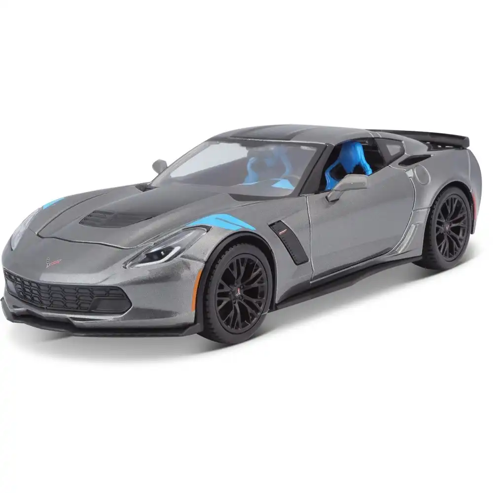 Maisto - 2017 Corvette Grand Sport 1/24 Diecast Model - Grey - 31516