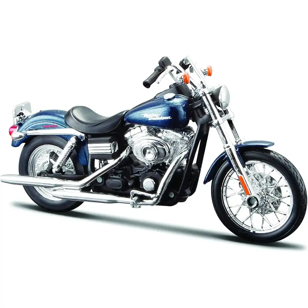 Maisto - 2006 FXDBI Dyna Street Bob 1/12 Diecast Model - Blue - 32325