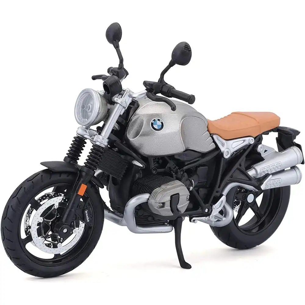 Maisto - BMW R nineT Scrambler 1/12 Diecast Model with Stand - Grey - 32701