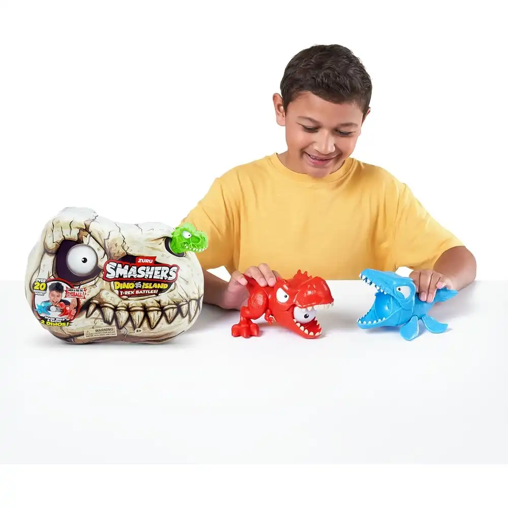 Smashers Dino Island Mini Egg T-Rex par ZURU : Jouet de découverte préhistorique avec 10 surprises, jouets de dinosaures, slime, sable et plus pour 5 ans et plus