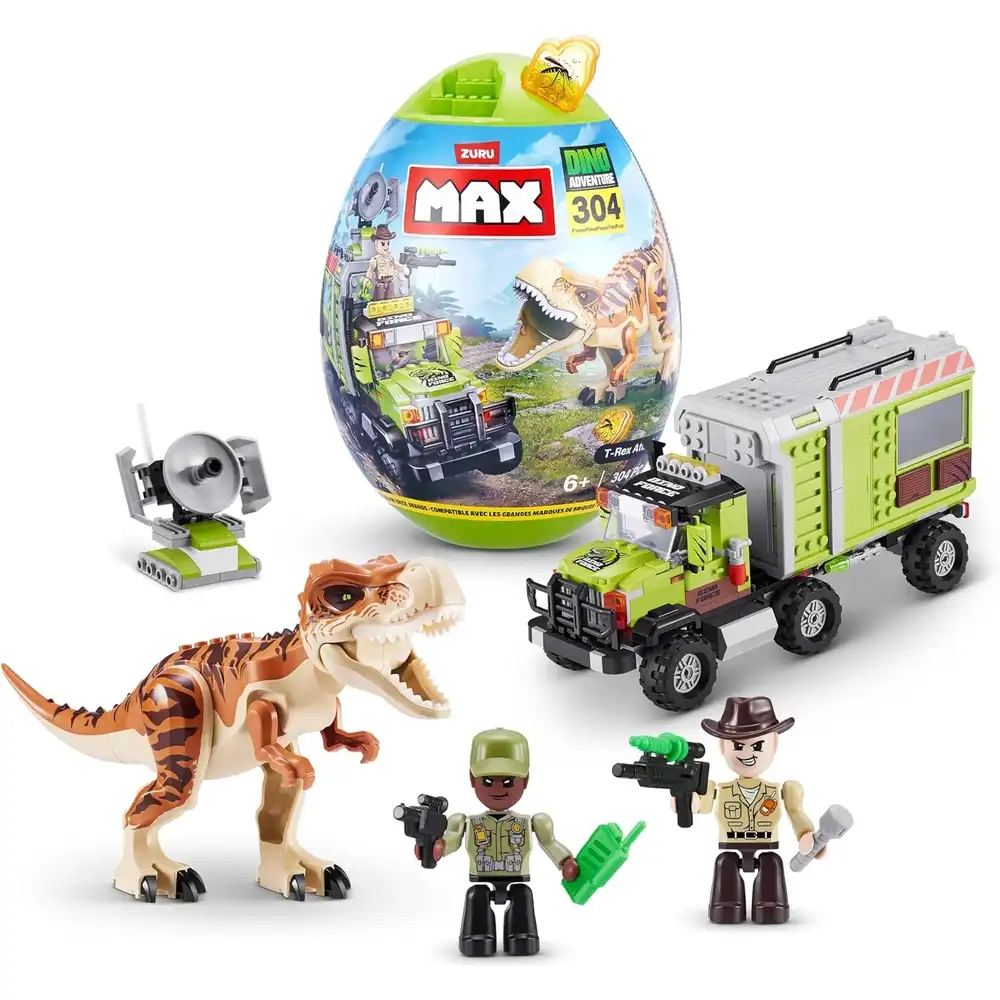 Zuru - Max Dino Adventure Blocks T-Rex Attack 300+ Pieces - 83155