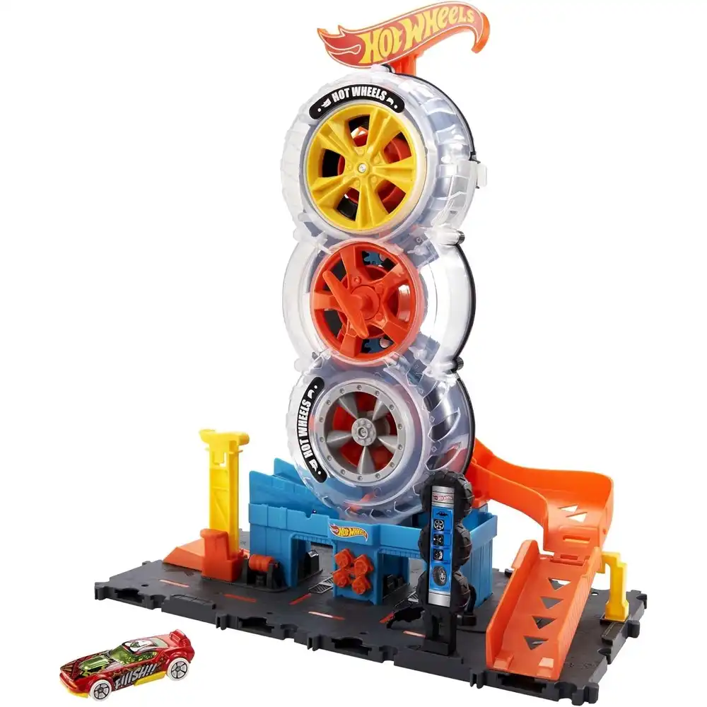 Mattel - Hot Wheels City Super Twist Tire Shop - HDP02