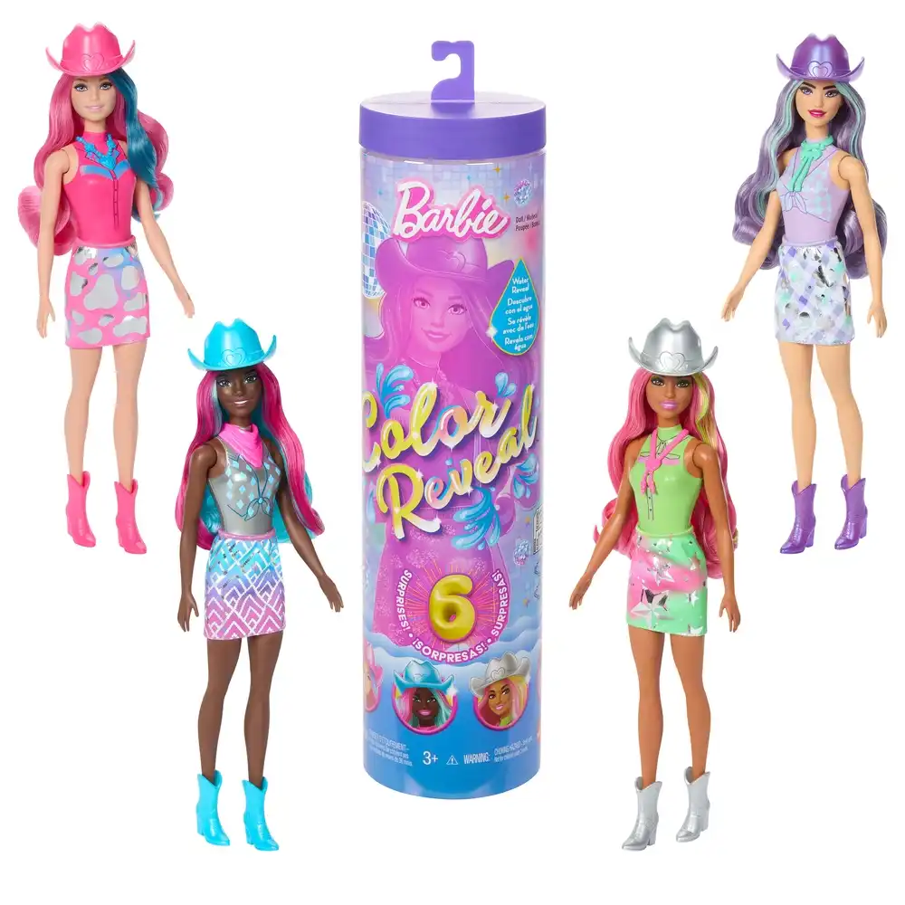 Mattel - Barbie Fashion Doll Color Reveal with 6 Surprises & Accessories - JCP01