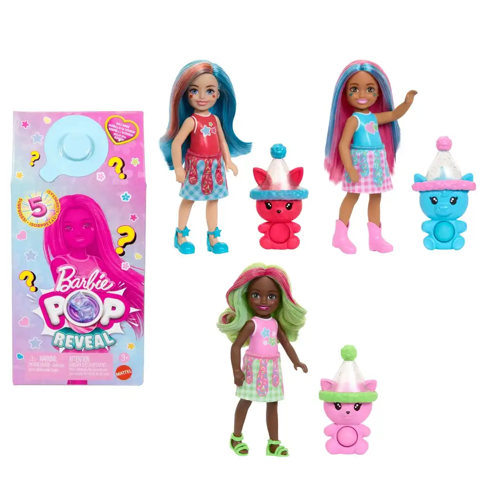 Mattel - Barbie Chelsea Pop Reveal Shakes Series Doll With Scent & Color Change