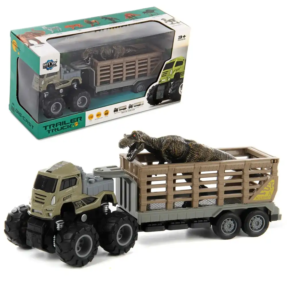 Trailer Truck 4x4 1/43 with Dinosaur Figure - BF1541166