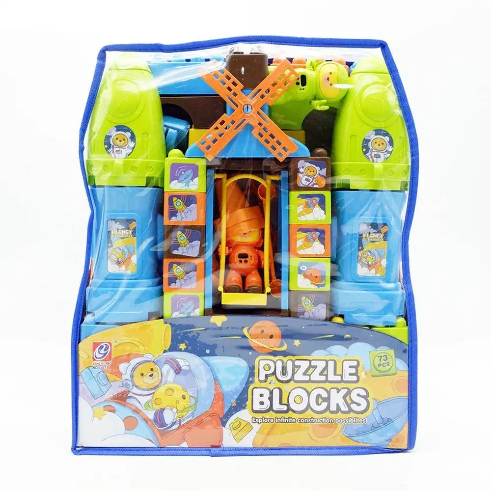 Puzzle Blocks Bag 73 Pieces - JX6731