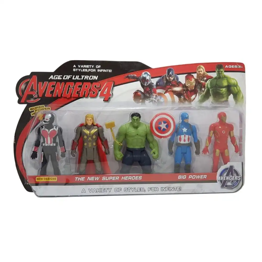 Marvel Avengers 4 Super Heroes 5 Action Figure Set - 2128