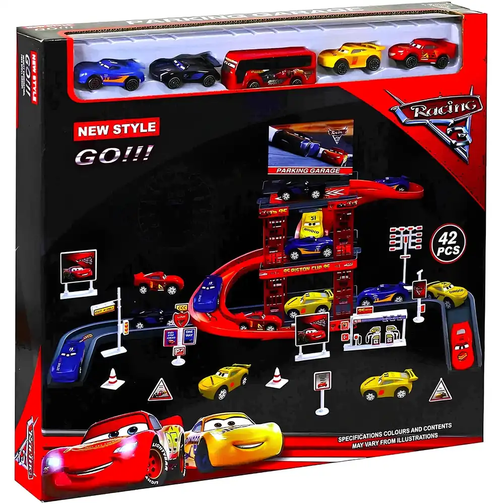 Cars 3 Car Parking Garage 42 Pieces - O05-093