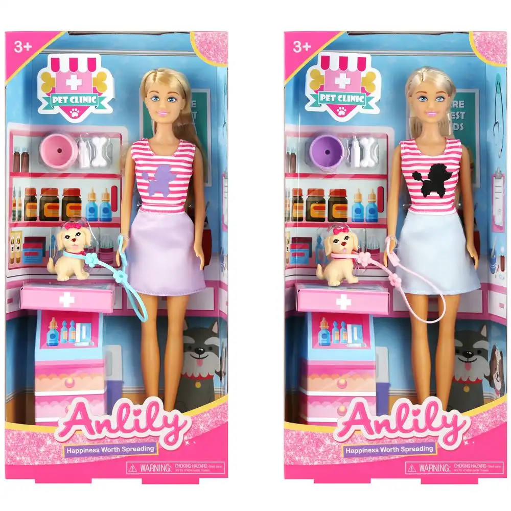 Anlily Happiness Worth Spreading Pet Clinic 29cm Doll With Pet Assorted - 99069