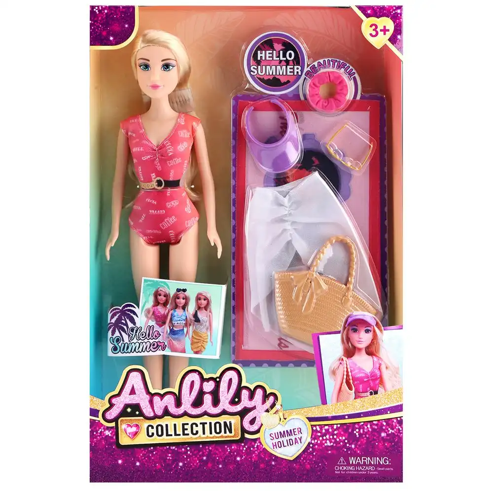 Anlily Collection Princess Summer Holiday 29 cm Doll With Accessories - Pink - 616101A