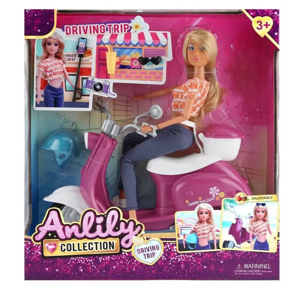 Anlily Driving Trip Doll with Scooter - 616053A