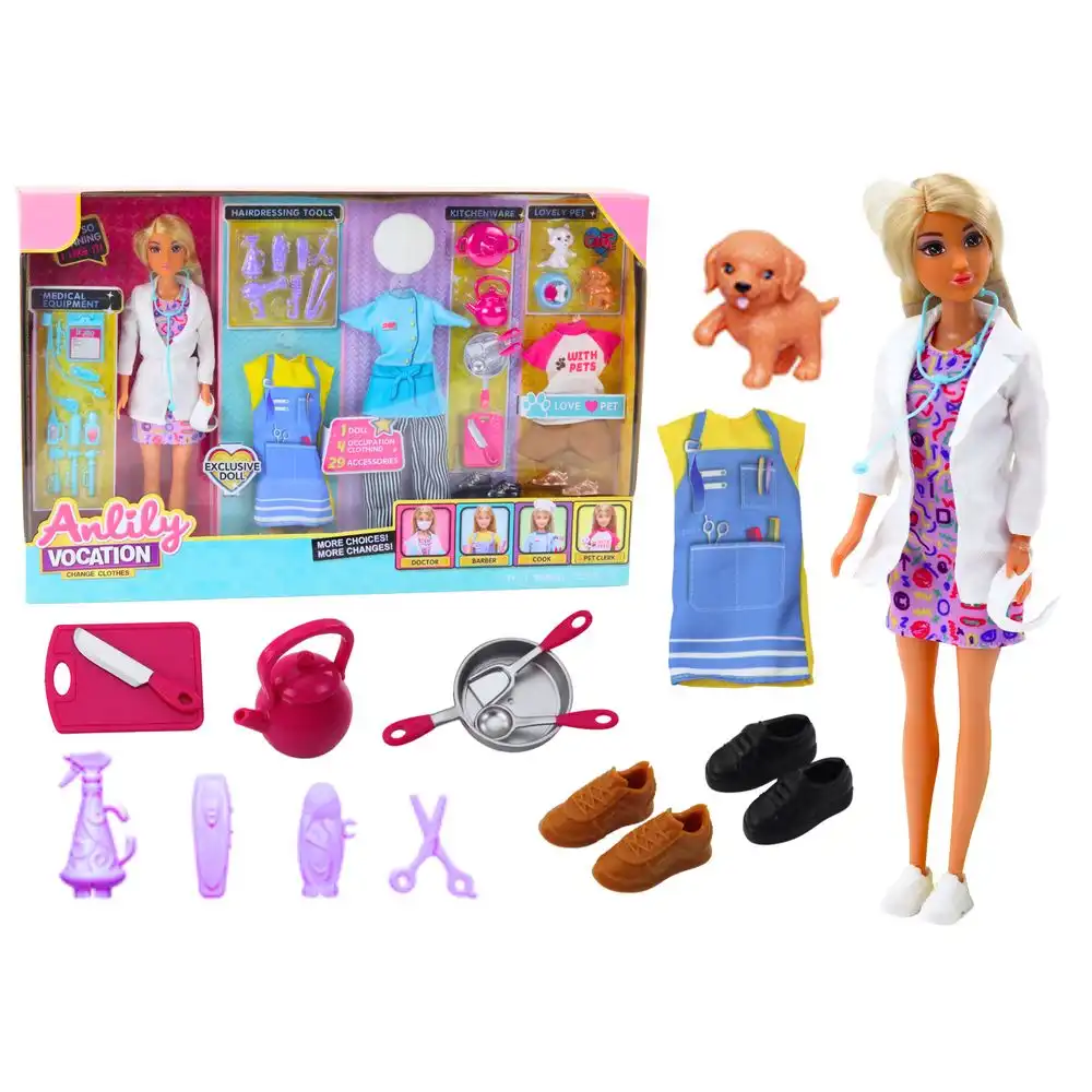 Anlily Vocation Change Clothes Doll With Accessories- 98028