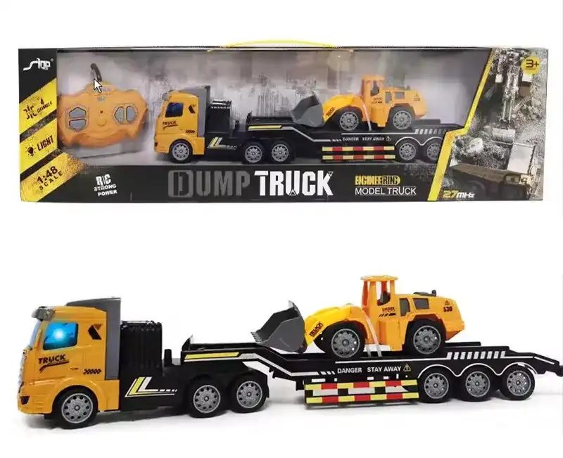 Engineering Dump Model Truck 1/48 with Bulldozer & Remote Control - S01-117