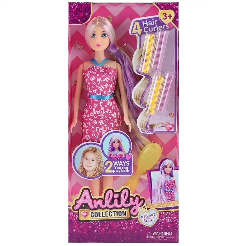 Anlily Collection 29 cm Doll With 4 Hair Curlers - 616015A