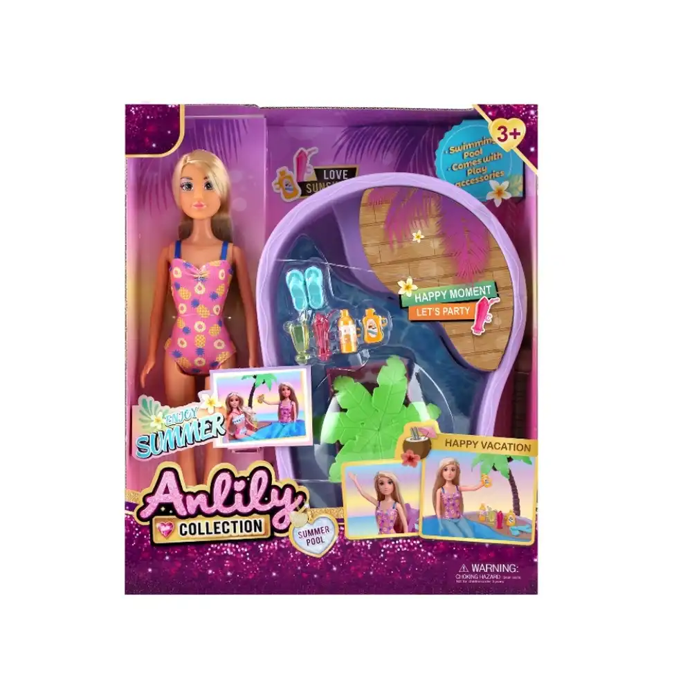 Anlily Enjoy Summer Doll 29cm with Pool & Accessories - 616112