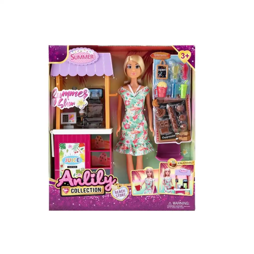 Anlily Enjoy Summer Doll 29cm with Food Beach Store & Accessories - 616159