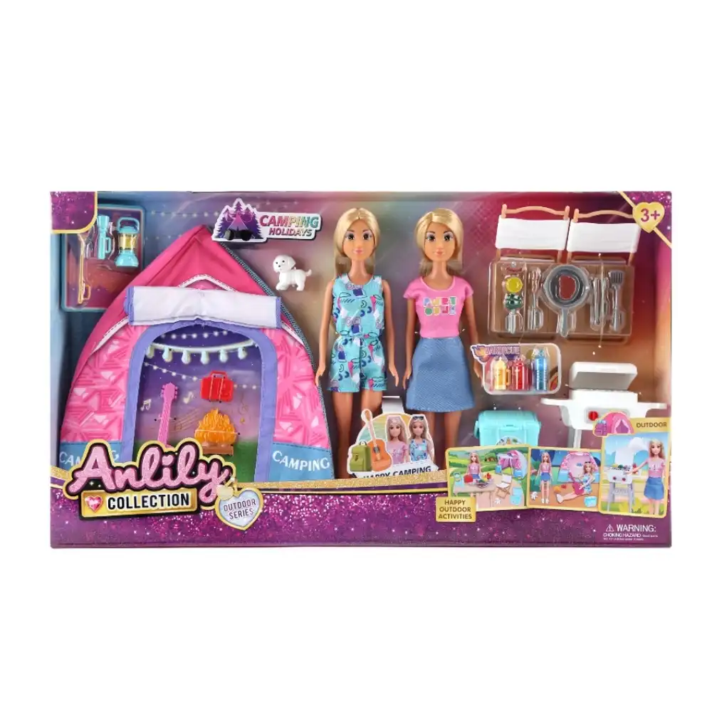 Anlily Camping Dolls 29cm with Tent & Accessories - 616253