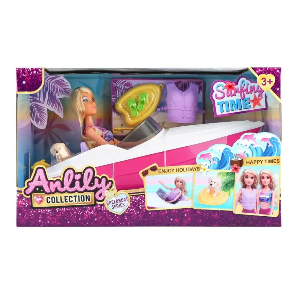 Anlily Vacation Doll 29cm with Speedboat & Accessories - 616103