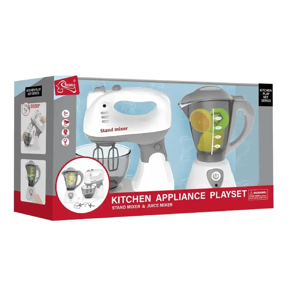 Tegole Kitchen Appliance Playset Mixer & Juice Mixer Toy with for Kids - F2318