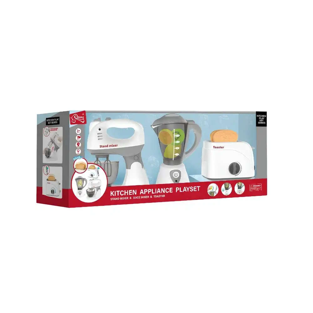 Tegole Kitchen Appliance Playset Mixer & Juice Mixer and Toaster Toy with for Kids - F2319