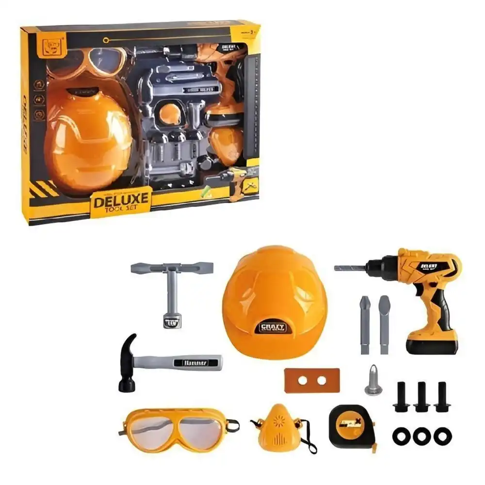 Deluxe Electric Tools Set with Helmet 17 Pieces - HB3299-16