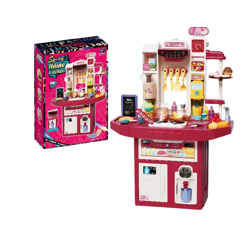 Spray Home Kitchen Table Toy with Light & Music 74 Pieces - L666-102A