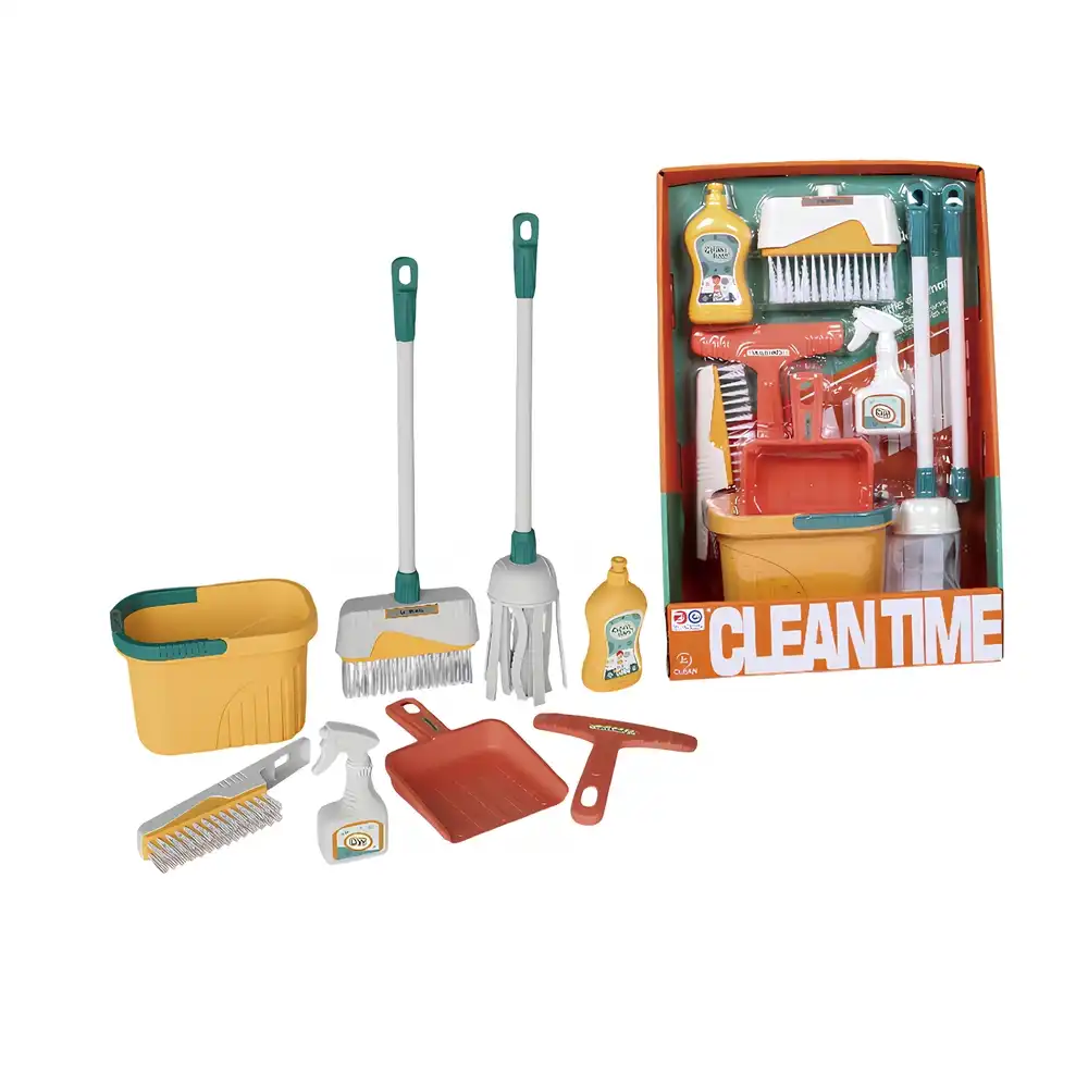 Clean Time Cleaning Set 8 Pieces with Broom- 6801-20 | Toyagator