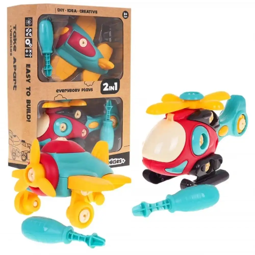 Educational 2in1 Assembly Set Plane & Helicopter -  2026-2A