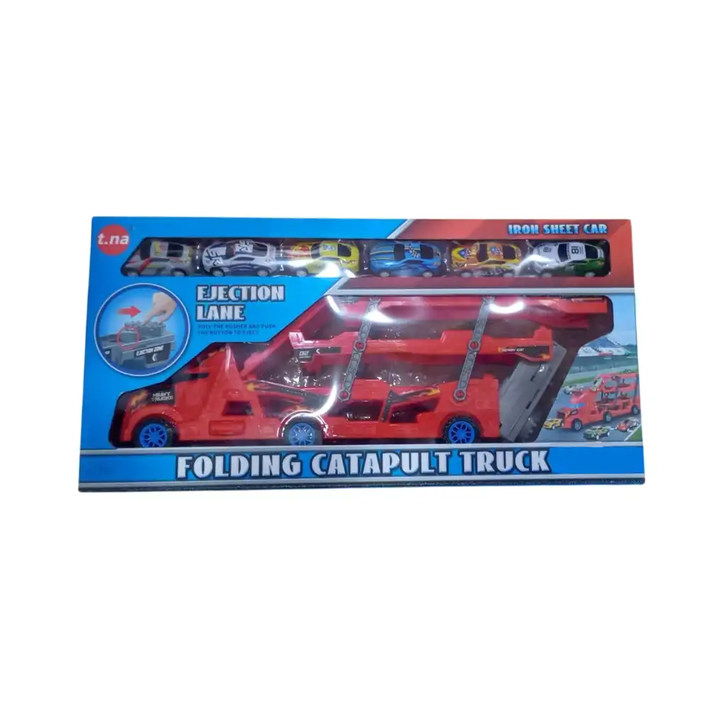 Folding Catapult Truck with 6 Iron Cars - TN-1263