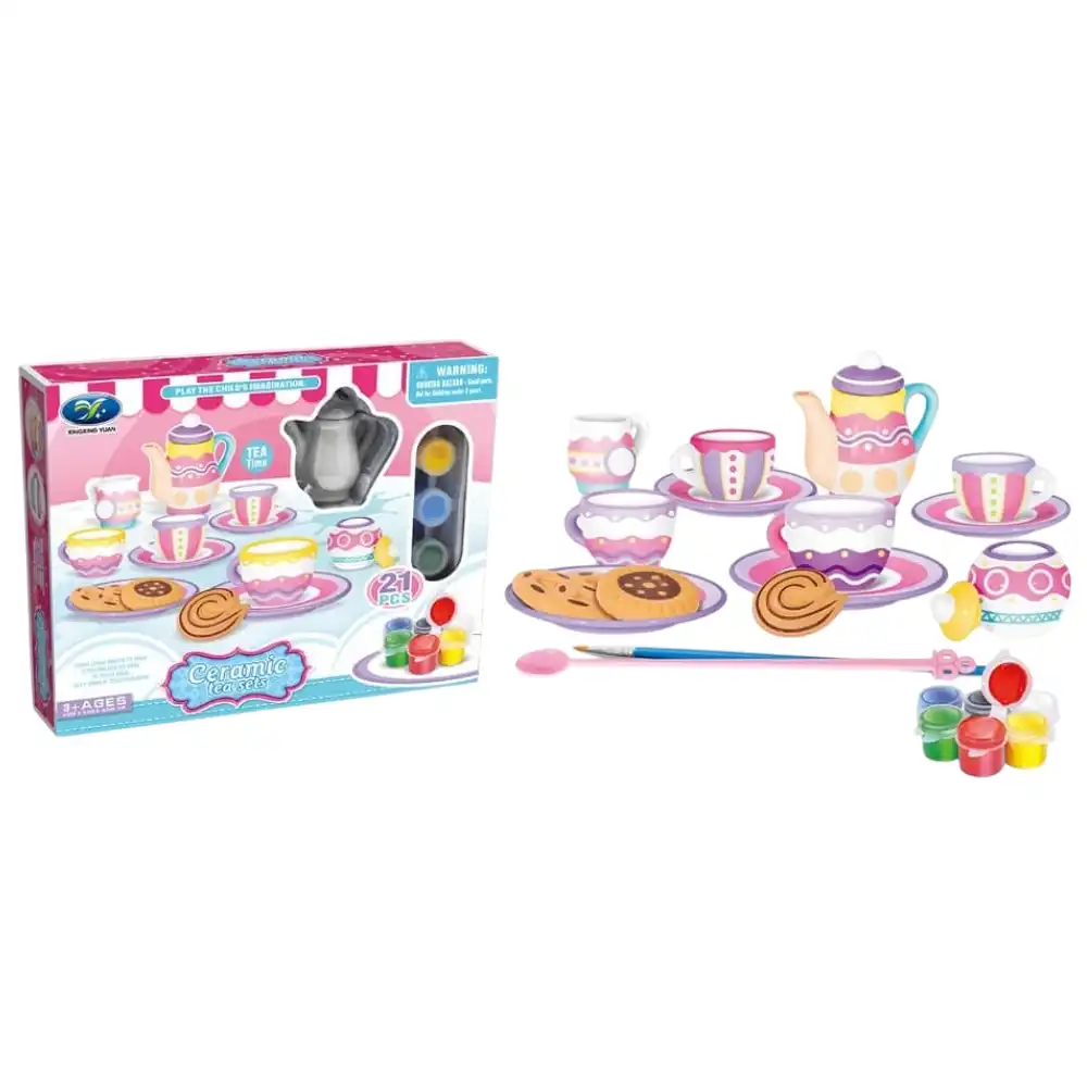 Ceramic Tea Set with 21 Pieces - 868-D29