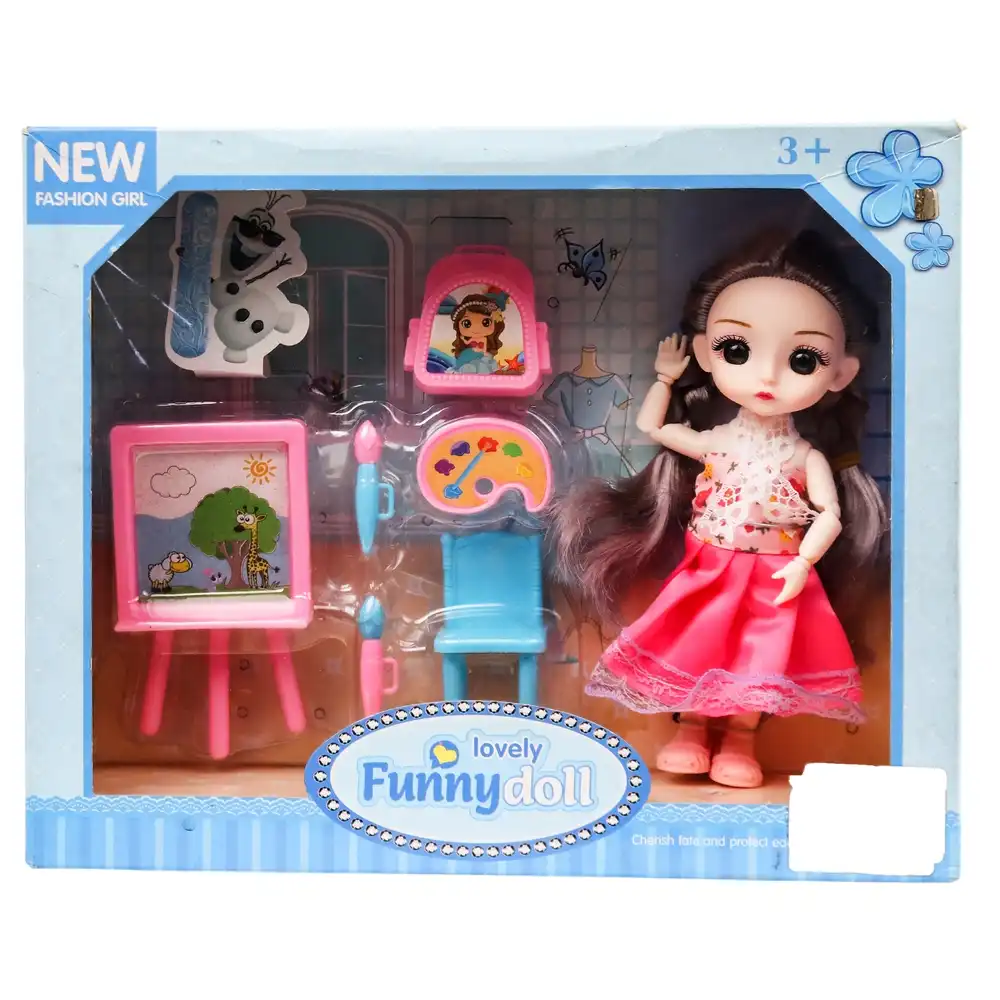 Funny Doll With Her Accessories - 7901