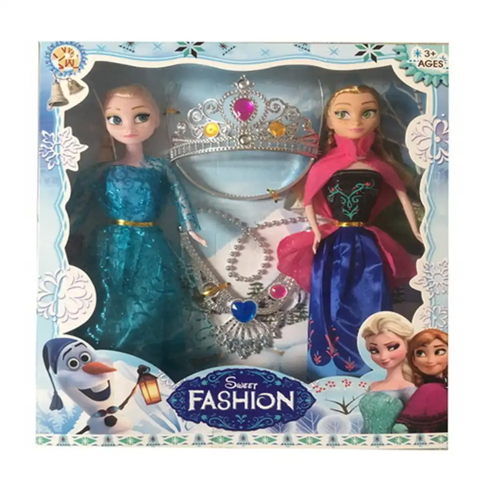 Frozen Dolls Sweet Fashion 2 Dolls with Crown - 659C1