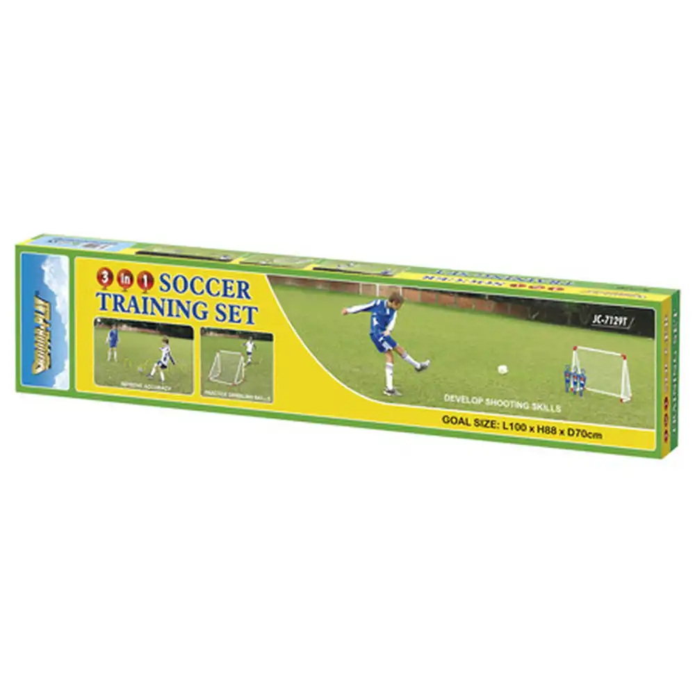 3-in-1 Mini Football Goal Posts Soccer Training Set - WT6613