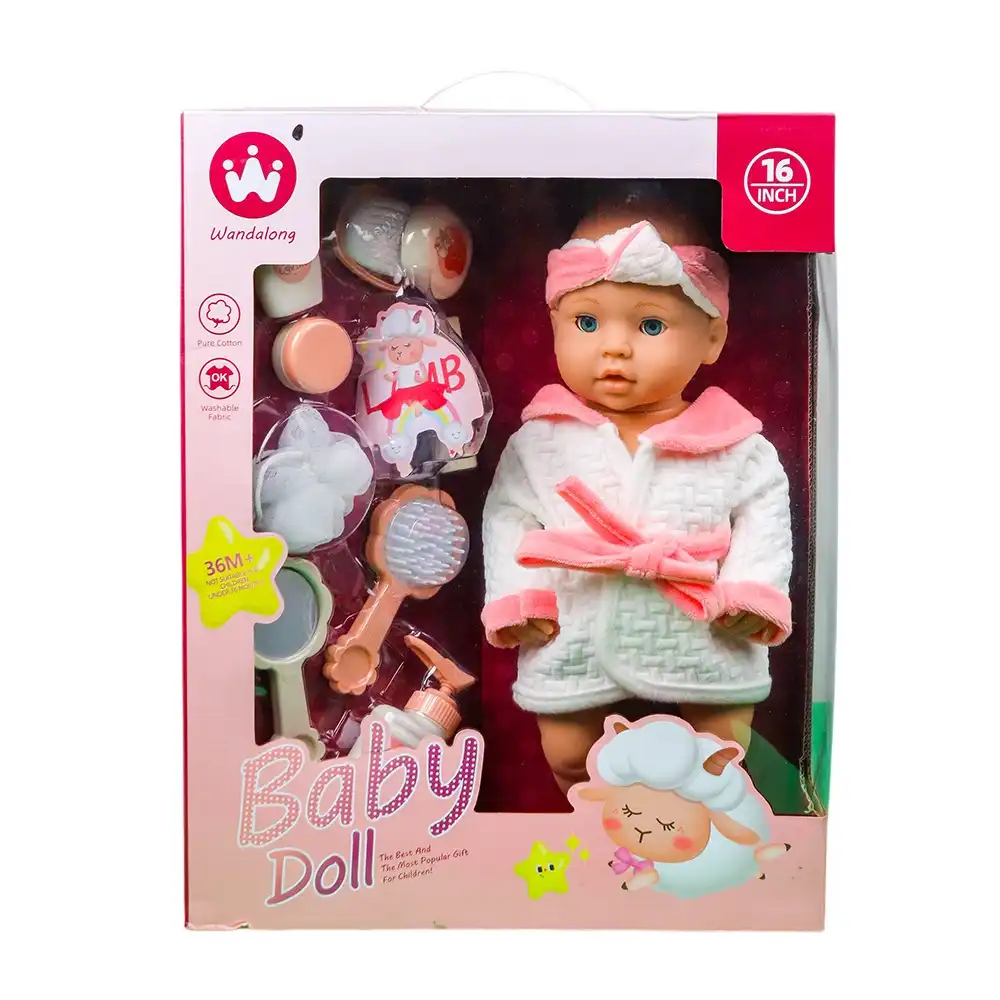 Wandalong 16 Inches Baby Doll with Accessories - W16T-01/6