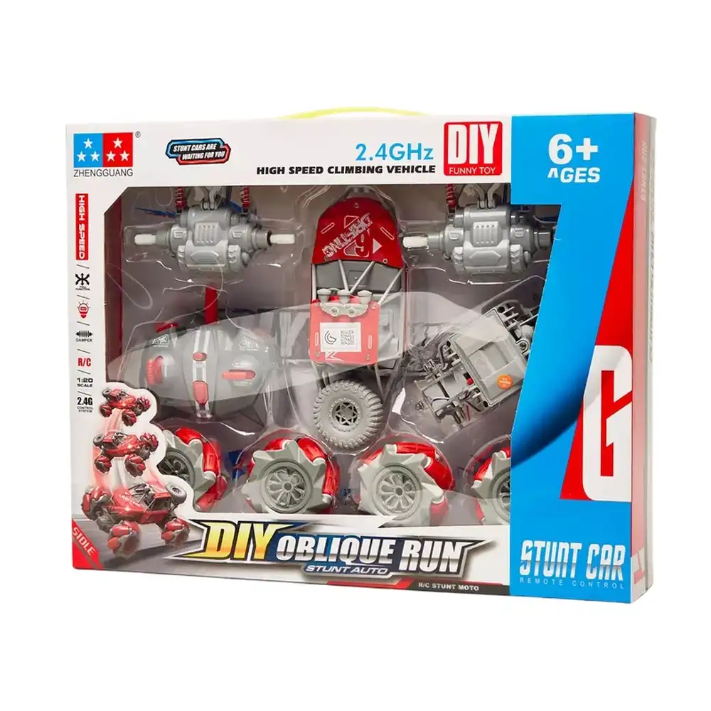 DIY Oblique Run Stunt Car with Remote Control - 2200DIY