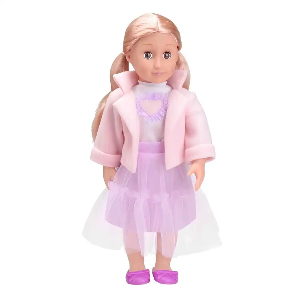 My JQ Grils Fashion Doll 46 cm with Half White Half Purple Dress - 2045