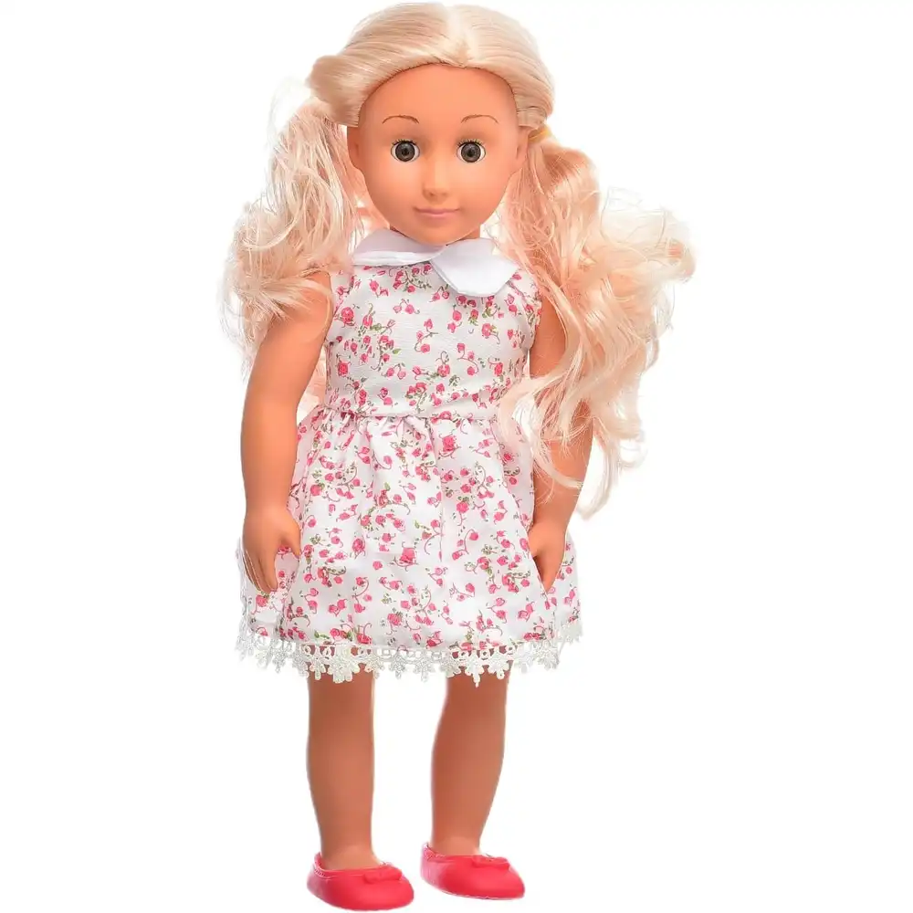 My JQ Grils Fashion Doll 46 cm with Flowery White Dress - 2065