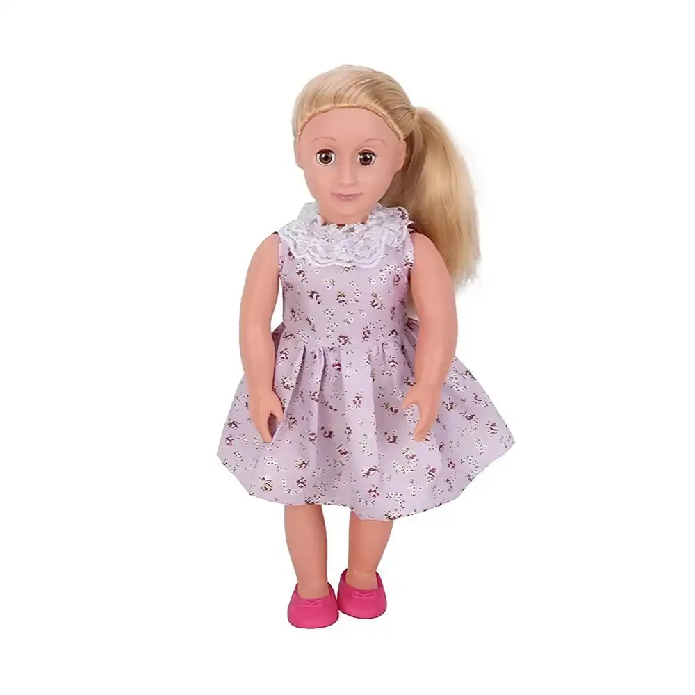 My JQ Grils Fashion Doll 46 cm with Flowery Purple Dress - 2095
