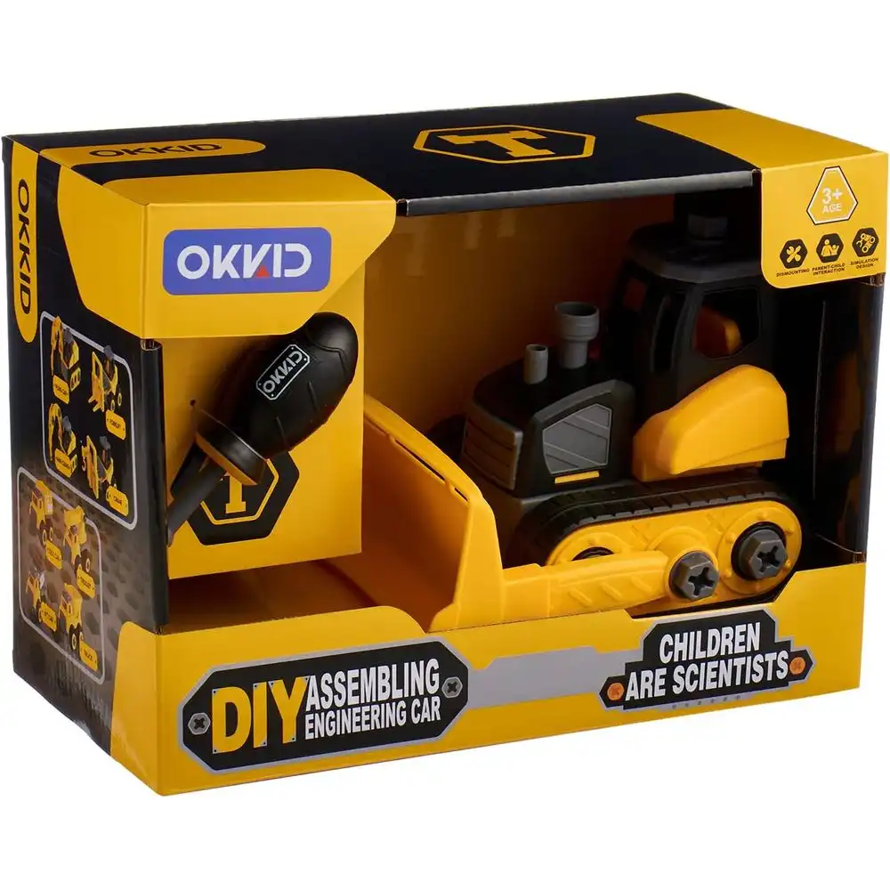 Okkid Diy Assembling Engineering Bulldozer Toy for Kids - 1005