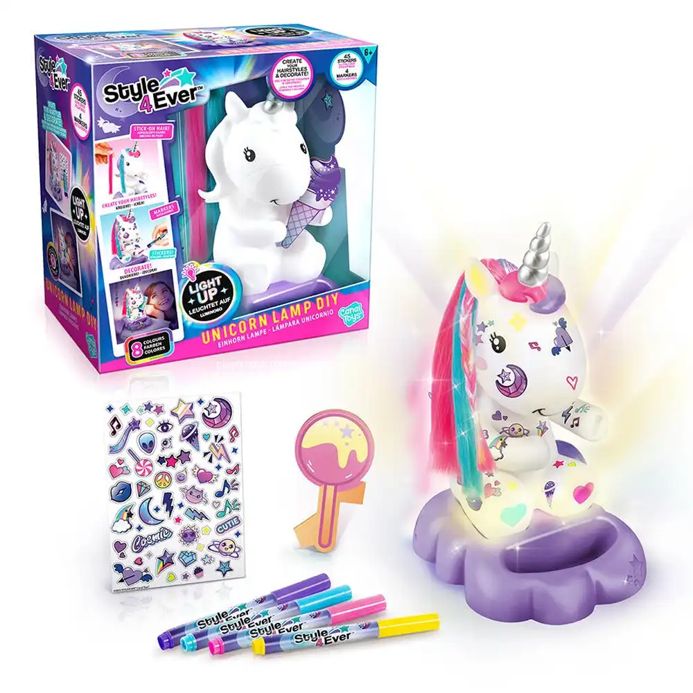 Canal Toys - Style 4 Ever Unicorn Lamp DIY with Stickers and Accessories - OFG270